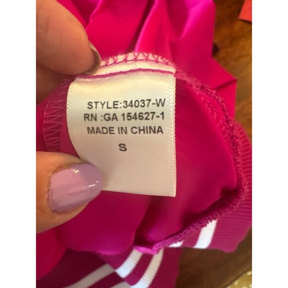 Vintage-Inspired Joh Wiletta Top Hot Pink Retro S Varsity Jacket Schoolgirlcore - Picture 10 of 10